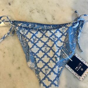 Roller Rabbit x Target Blue and White Bikini Bottom Small